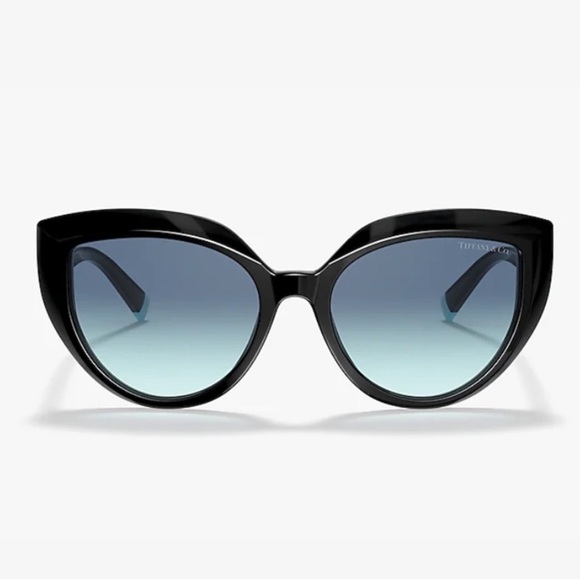 Tiffany & Co. Sunglasses Black Cat Eye Gold T With Case main image 5